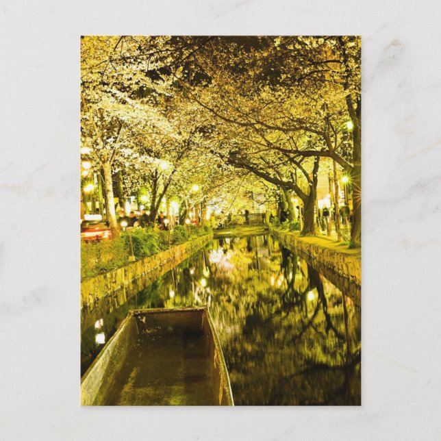 Carte Postale "La rue Kiyamachi au feu de Sakura (Devant)