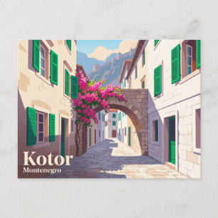 Carte Postale La ruelle de Saint-Jean Montenegro
