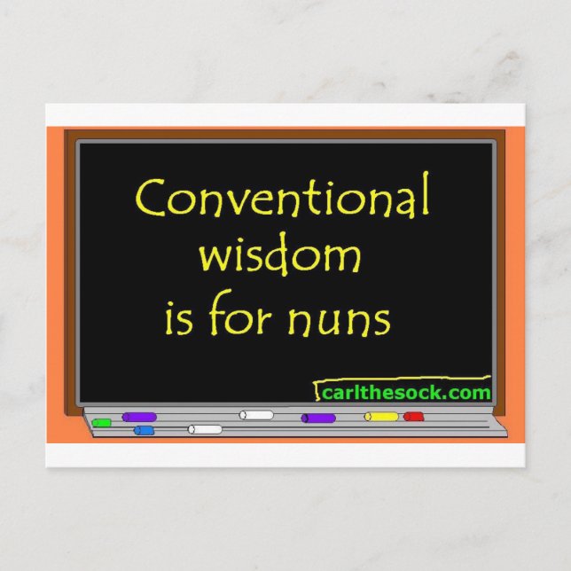 Carte Postale La Sagesse Conventionnelle Est Pour Les Soeurs (Devant)
