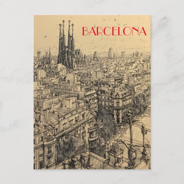 Carte Postale La Sagrada Familia Barcelone Espagne (Devant)