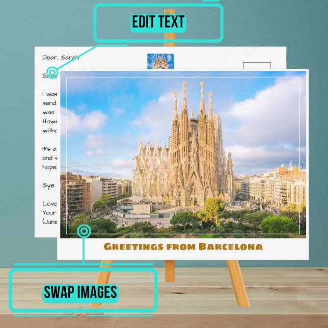 Carte Postale La Sagrada Familia Barcelone Espagne Moderne (When you are looking to share your experiences, sending a postcard is a sweet gesture.)