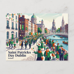 Carte Postale La Saint-Patrick à Dublin en Irlande