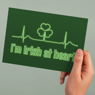 Carte Postale La Saint-Patrick Shamrock ECG - Je suis Irlandais