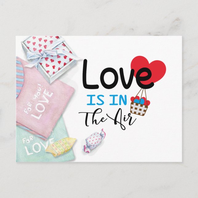 Carte Postale La Saint Valentin (Devant)