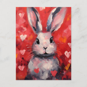 Carte Postale La Saint-Valentin de lapin