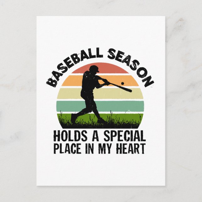 Carte Postale la saison de baseball occupe une place spéciale da (Devant)