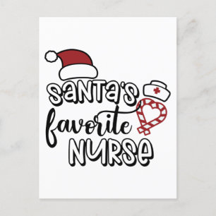 Carte Postale La saison de Noël préférée de l'infirmière du Père