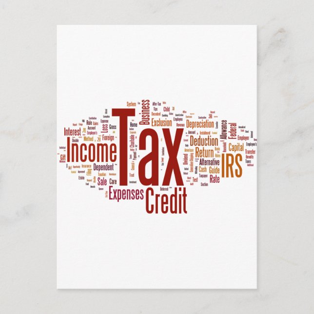 Carte Postale La saison fiscale est ici (Devant)