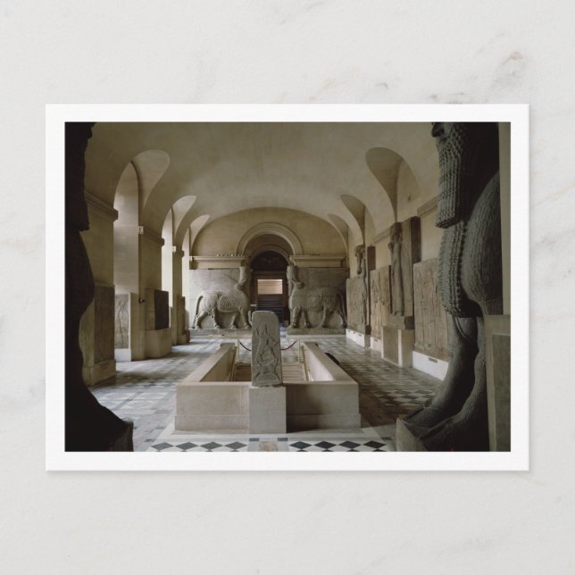 Carte Postale La salle assyrienne du Louvre à Paris (photo) (Devant)