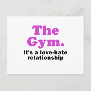 Carte Postale La salle de sport est une relation amour haine