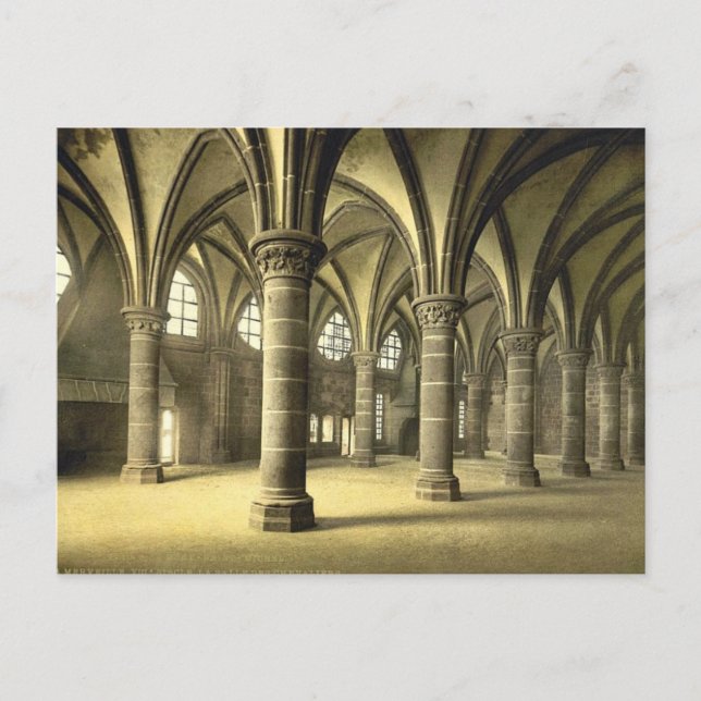 Carte Postale La salle des chevaliers, Mont St Michel, France vi (Devant)
