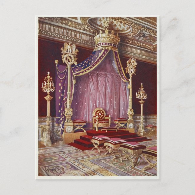 Carte Postale La Salle du Trone dans le Palais par Edwin Foley (Devant)