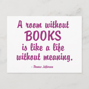 Carte Postale La Salle Sans Livres Est Comme Une Vie Sans Signif