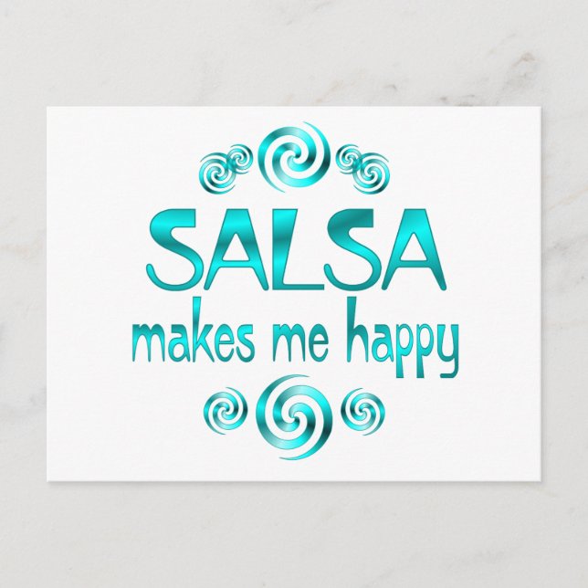 Carte Postale La Salsa Me Rend Heureuse (Devant)