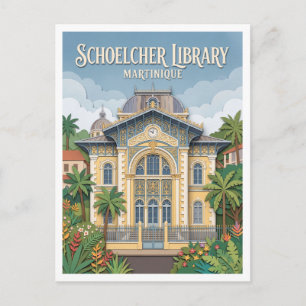 Carte Postale La Savane et la bibliothèque Schoelcher Fort-de-Fr