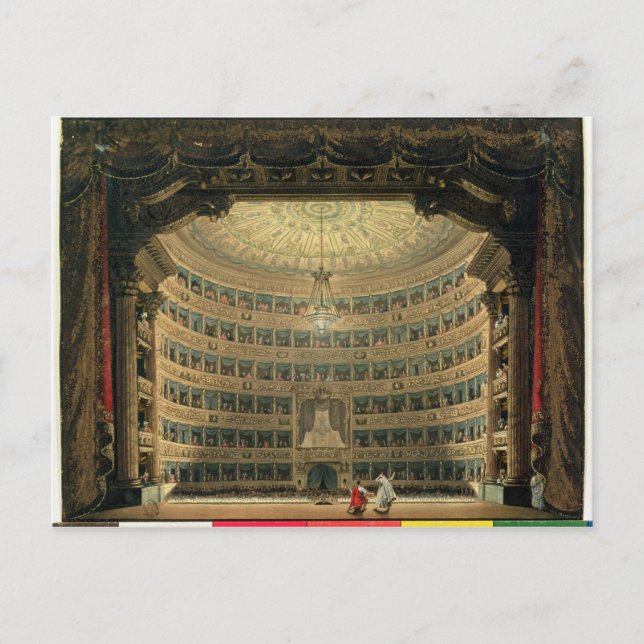 Carte Postale La Scala, Milan, pendant une représentation (Devant)