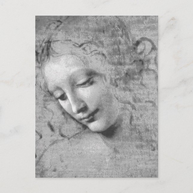Carte Postale La Scapigliata par Leonardo da Vinci (Devant)