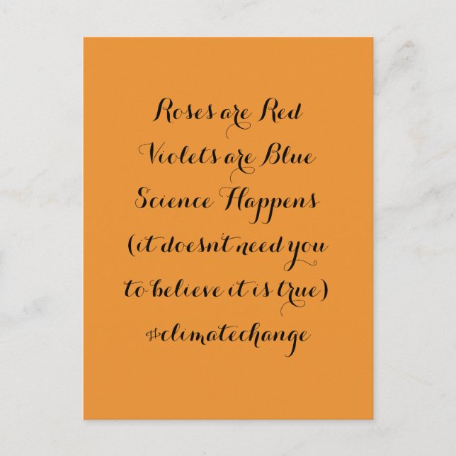 Carte Postale La science au service du changement climatique (Devant)
