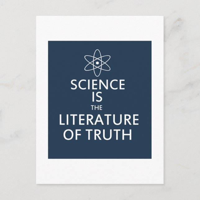 Carte Postale La science est la littérature de vérité (Devant)