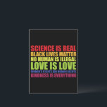 Carte Postale La science est réelle Les vies noires comptent Fie<br><div class="desc">La science est réelle Les vies noires comptent Fierté LGBT</div>