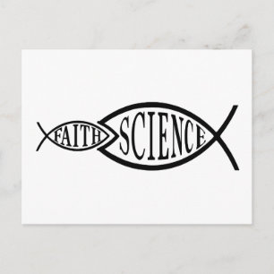 Carte Postale La science l'emporte sur la foi Poisson