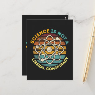 Carte Postale La science n'est pas un complot libéral
