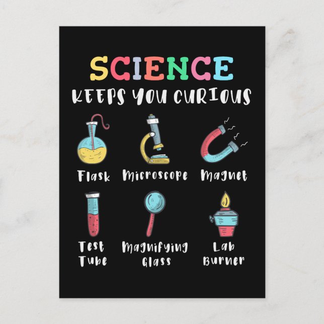 Carte Postale La science vous garde curieux (Devant)
