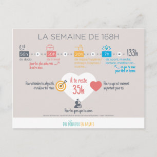 Carte Postale La semaine de 168H