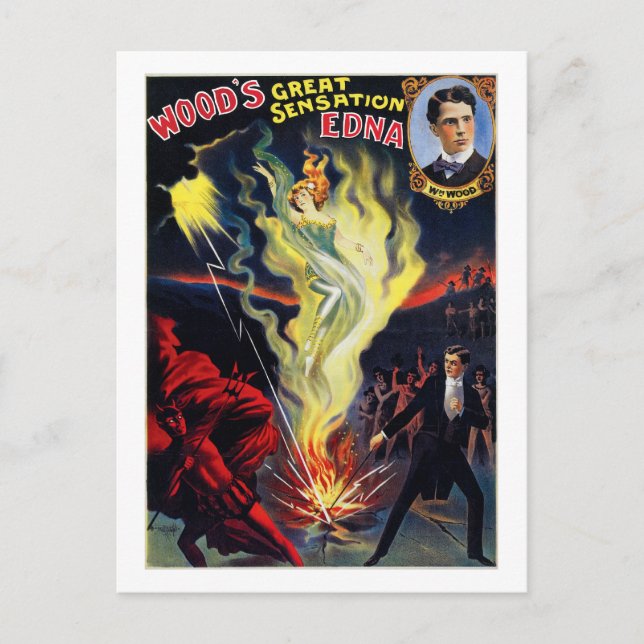 Carte Postale La sensation de Wood "Edna" (Devant)