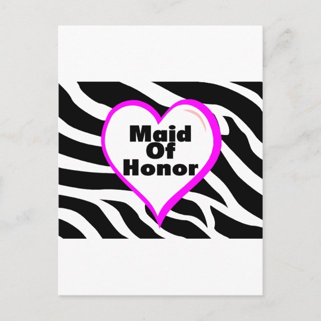 Carte Postale La Servante D'Honneur Zebra Stripes (Devant)