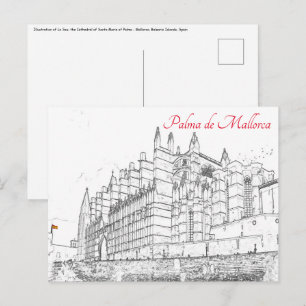 Carte Postale La Seu, Cathédrale de Palma de Majorque - Espagne