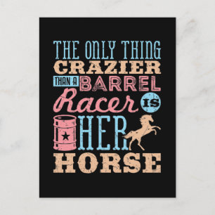 Carte Postale La seule chose plus folle qu'un cheval de course d