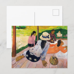 Carte Postale La Siesta de Paul Gauguin Scène de vie calme
