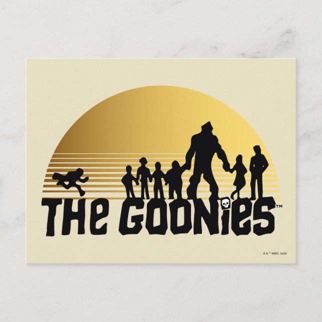 Carte Postale La silhouette au coucher du soleil des Goonies Gra (Devant)