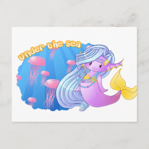 Carte Postale La sirène violette