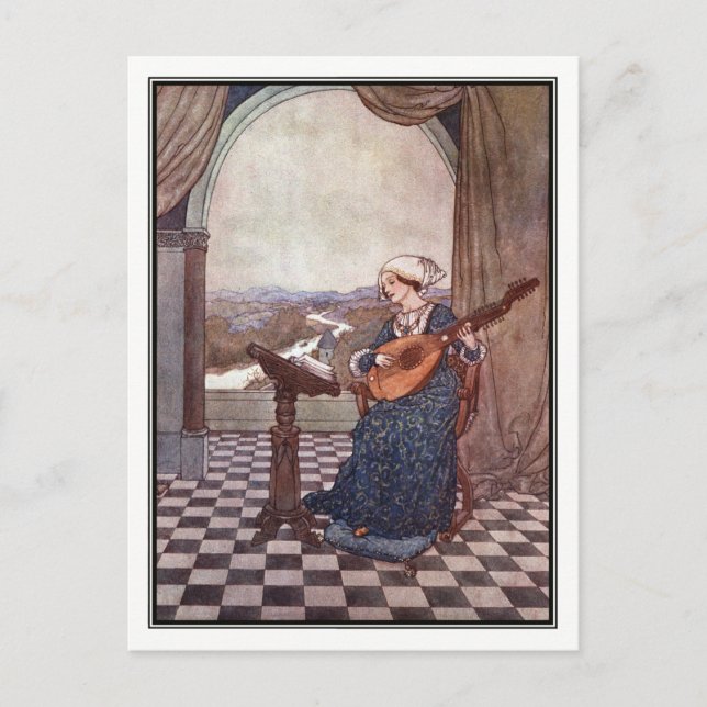 Carte Postale La sonnerie par Edmund Dulac (Devant)