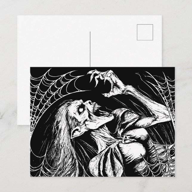Carte Postale La sorcière (Devant / Derrière)