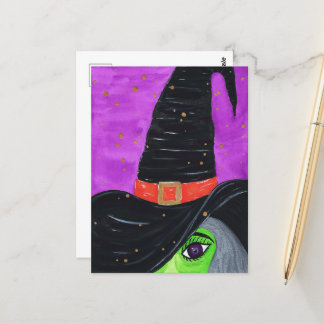 Carte Postale La Sorcière à Halloween