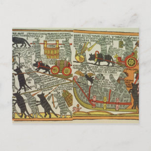 Carte Postale La souris Bury the Cat, russe, fin 18ème siècle