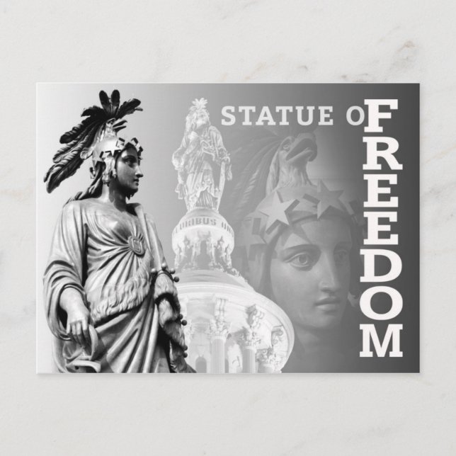 Carte Postale La statue de la liberté, Capitole des États-Unis (Devant)