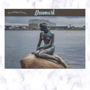 Carte Postale La statue de la petite sirène à Copenhague Danemar