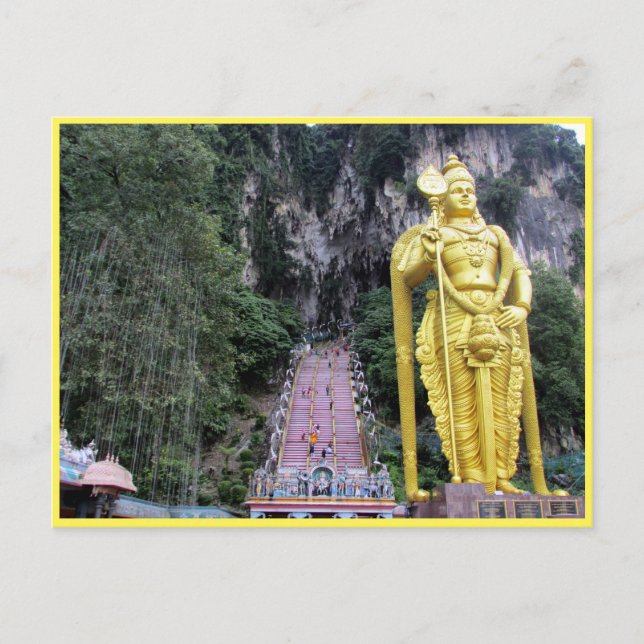 Carte Postale la statue d'or des grottes de batu (Devant)