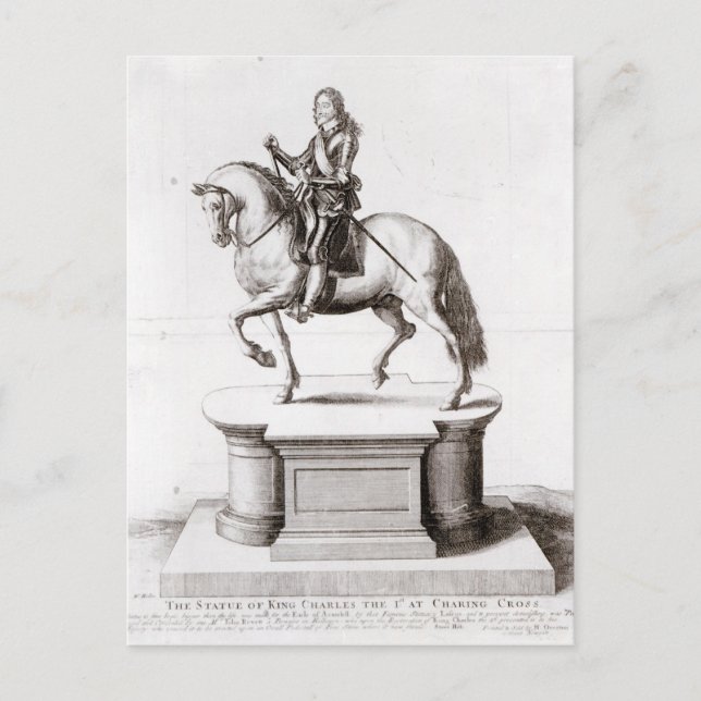 Carte Postale La statue du roi Charles à Charing Cross (Devant)