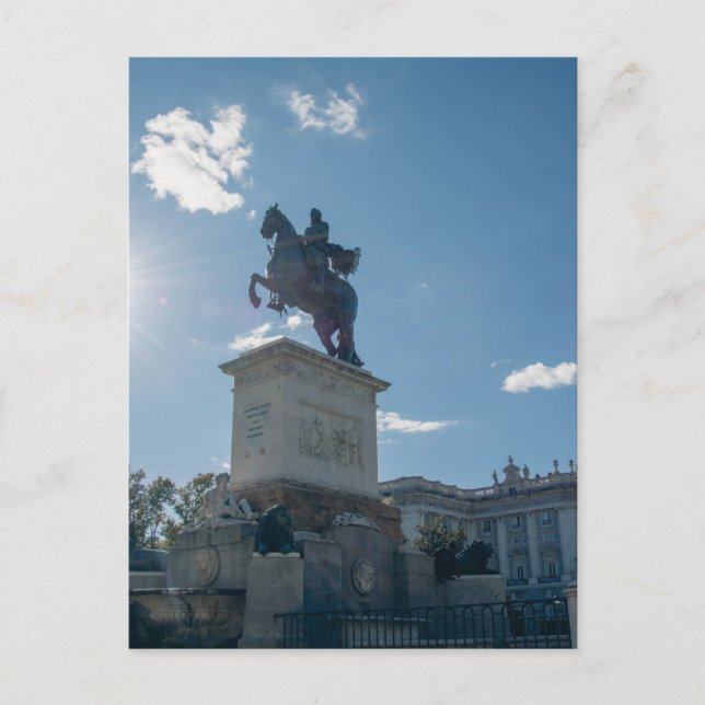 Carte Postale La statue équestre de Philippe IV (Devant)