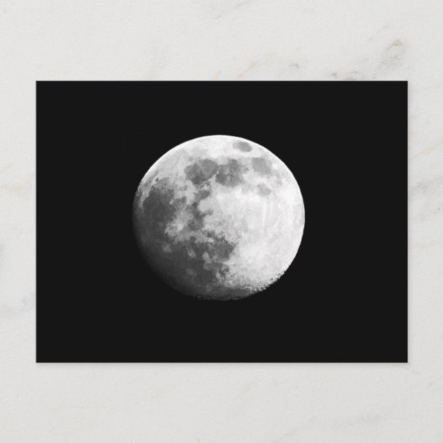 Carte Postale La surface de la lune avec des cratères (Devant)