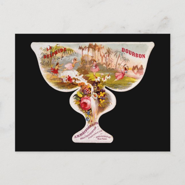 Carte Postale La Sylphide bourbon étiquette de whiskey (Devant)