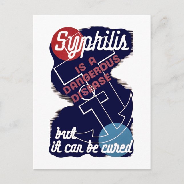 Carte Postale La syphilis est une maladie dangereuse (Devant)