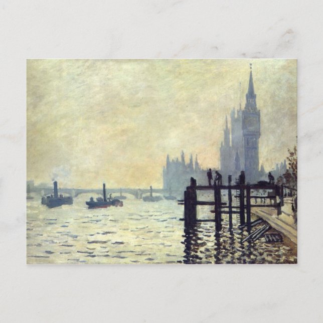 Carte Postale La Tamise en contrebas de Westminster - Claude Mon (Devant)