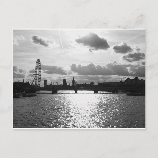 Carte Postale La Tamise et Londres mono (Devant)
