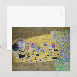 Carte Postale La tapisserie de l'amour : Un baiser en or par Kli